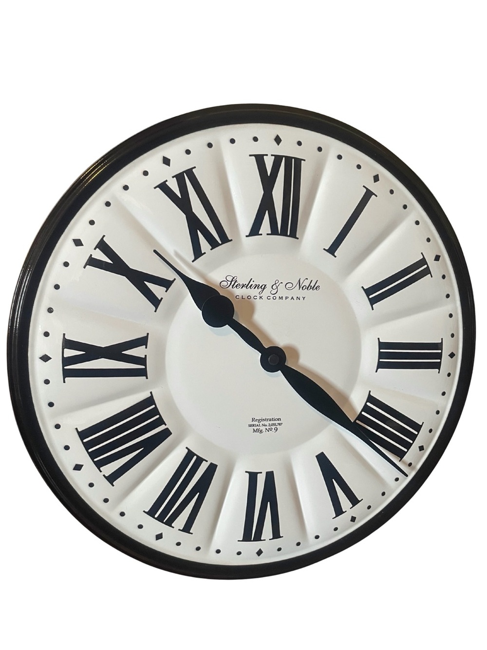 Sterling & Noble 15.5" Roman Numeral Wall Clock - Vintage Farmhouse